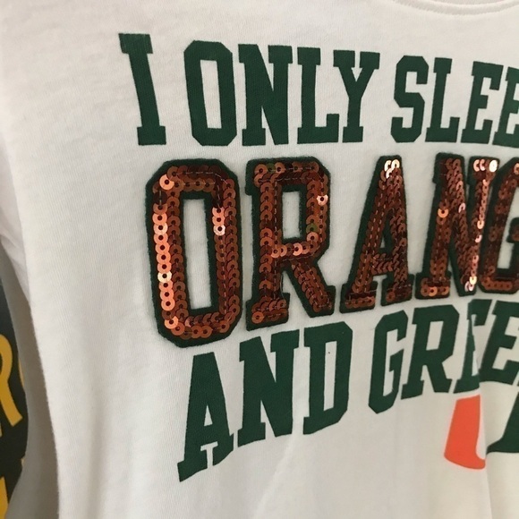 Victoria Secret: Womans Collegiate University of Miami  Long Sleeved T- Shirt XS - Picture 2 of 9